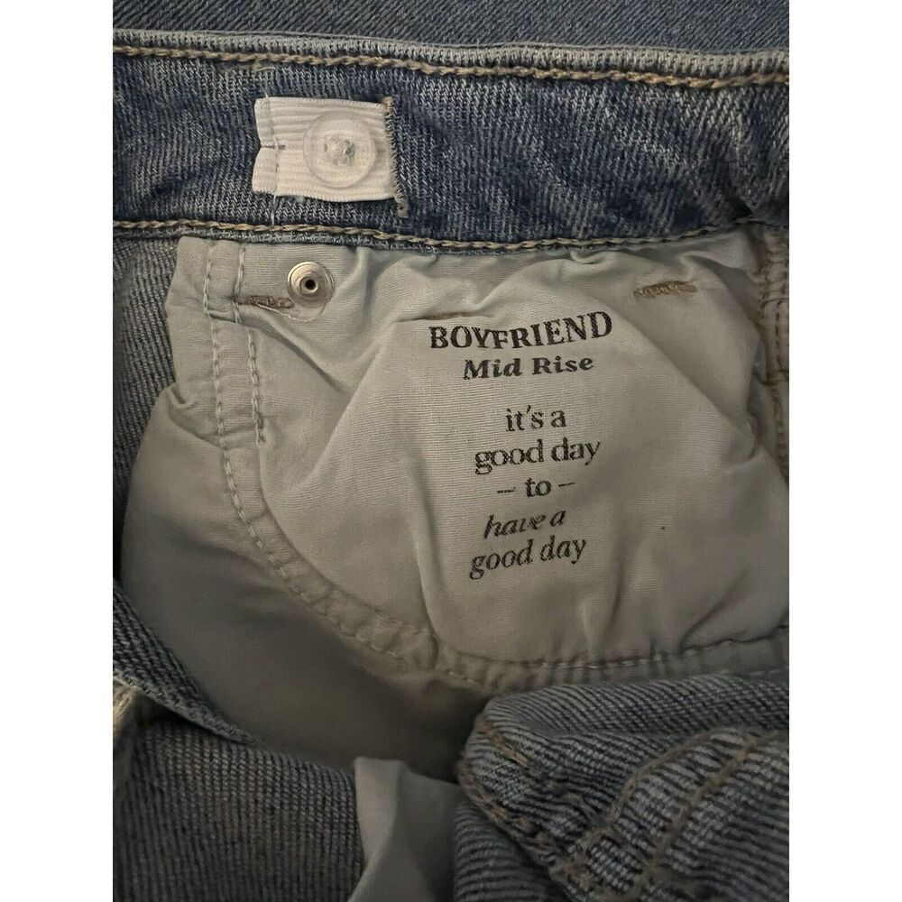 MAURICES Jeans Girls SZ 9 Long Evsies Blue Wash Mid-Rise Boyfriend Distressed - Picture 10 of 11